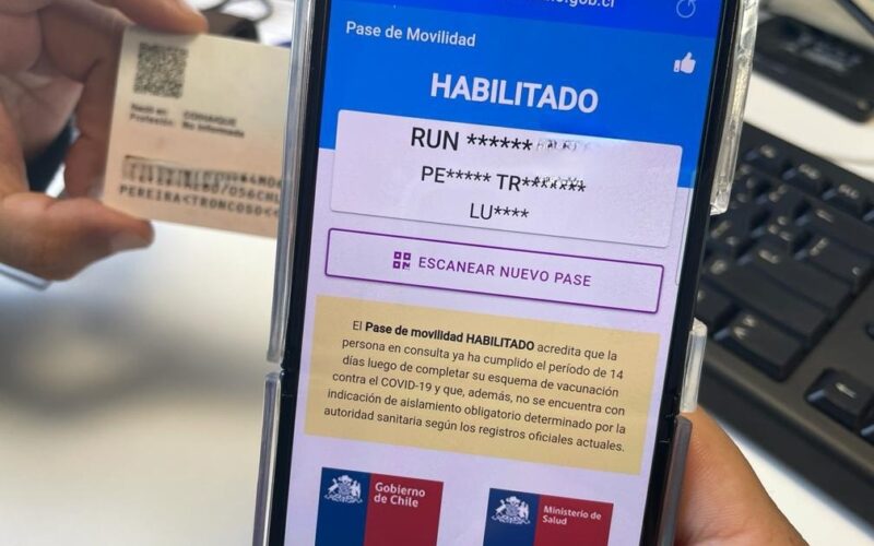 Ministerio de Salud bloqueará pase de movilidad a contar del 1 de junio a personas sin cuarta dosis