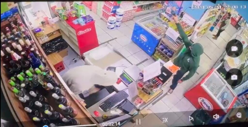 En menos de 1 minuto: Tres delincuentes asaltan minimarket Peter Pan en Coyhaique